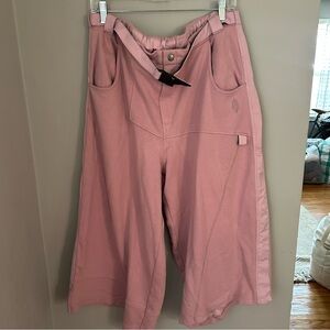 Free People Movement belted wide leg sweatpants size L